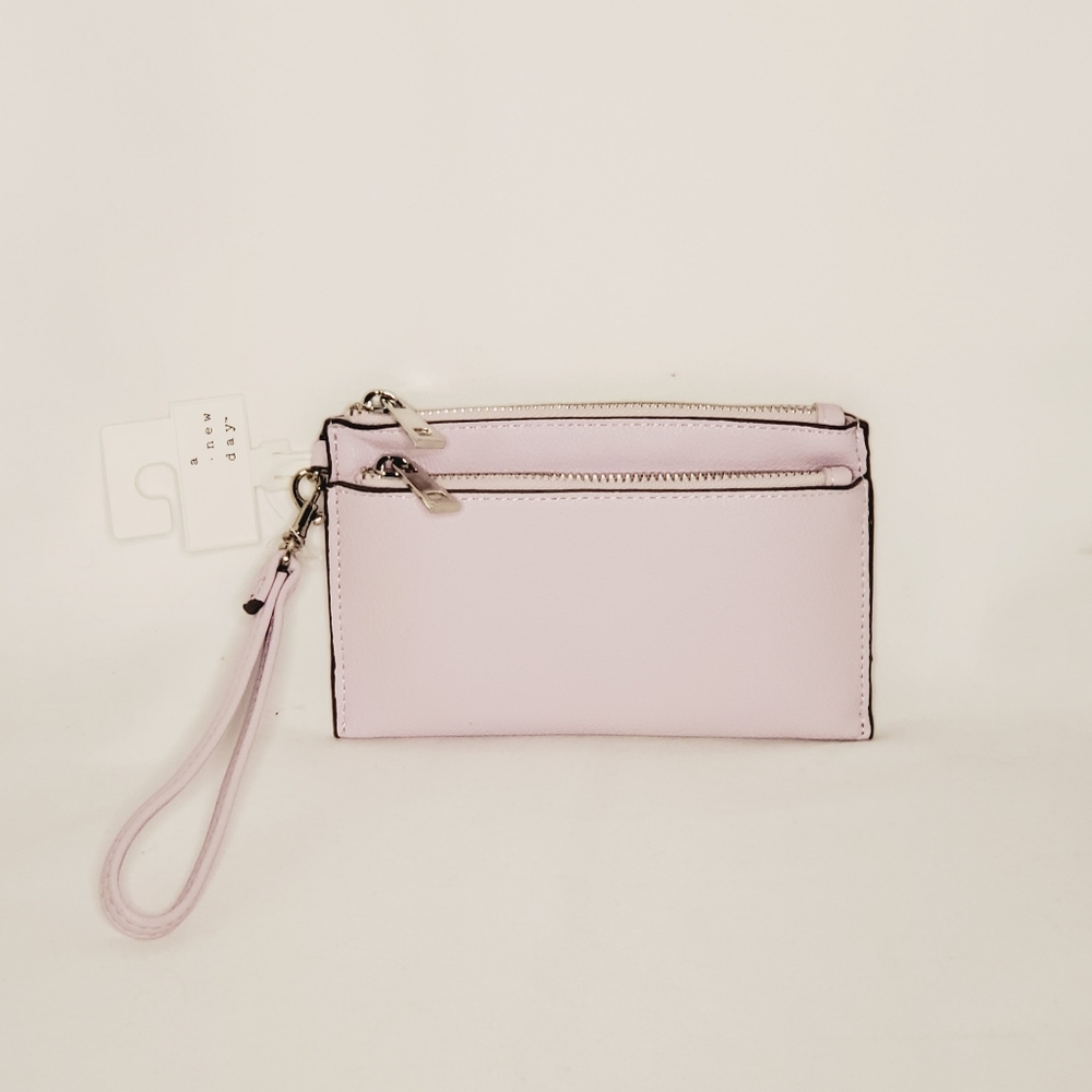 A New Day Double Zip Wristlet - Pink
